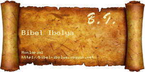Bibel Ibolya névjegykártya