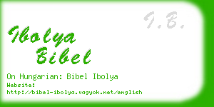 ibolya bibel business card